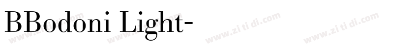 BBodoni Light字体转换